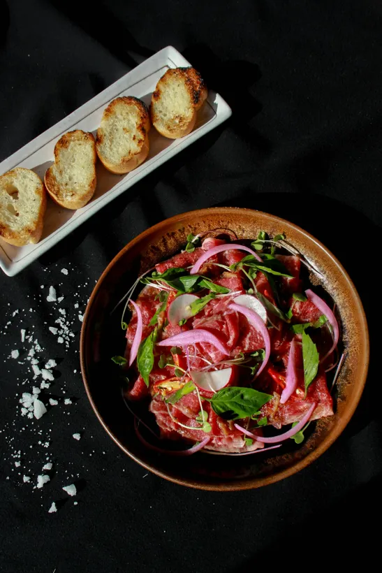 Carpaccio mit Rucola